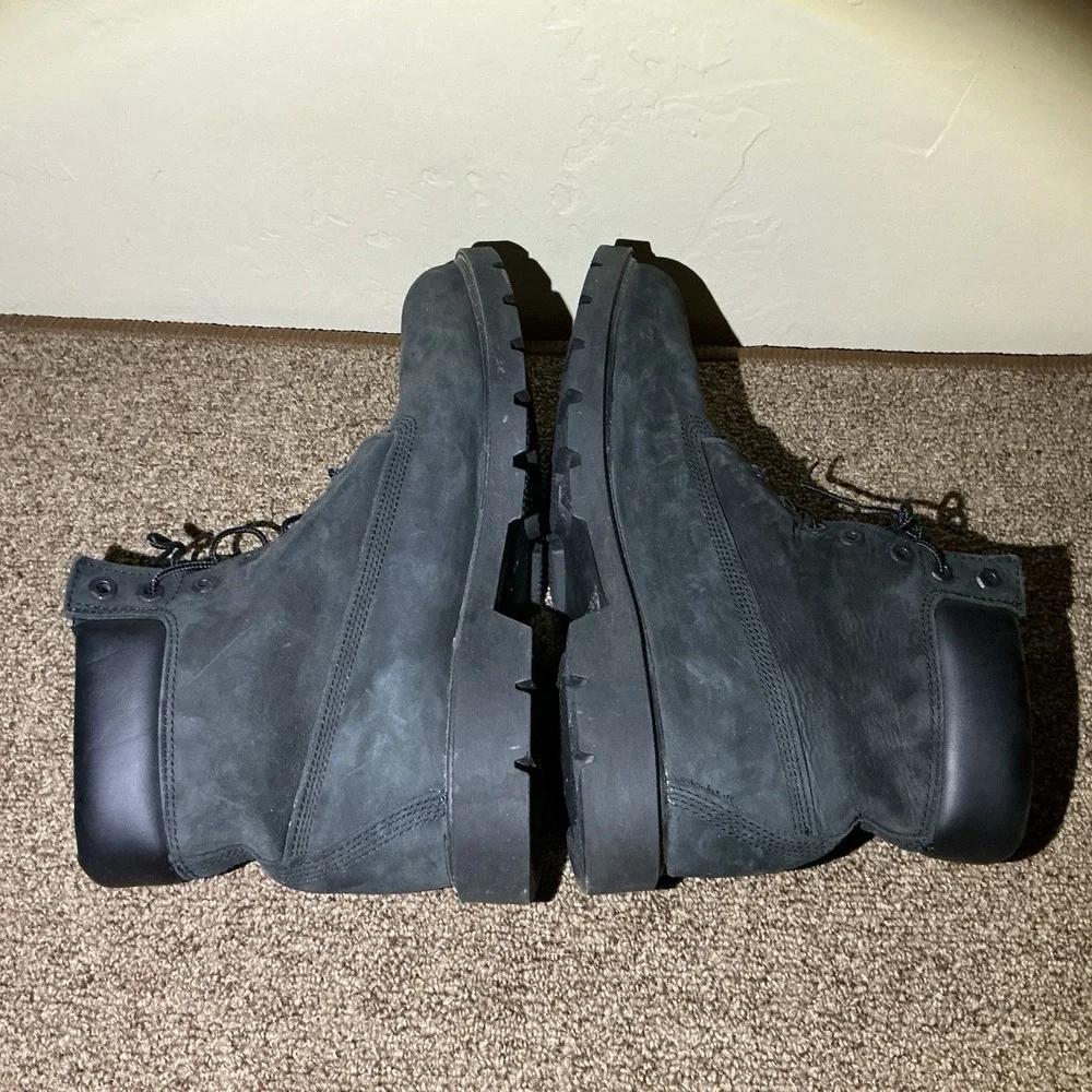 Timberland Black Nubuck Leather Boots Men 12/46 19038 6